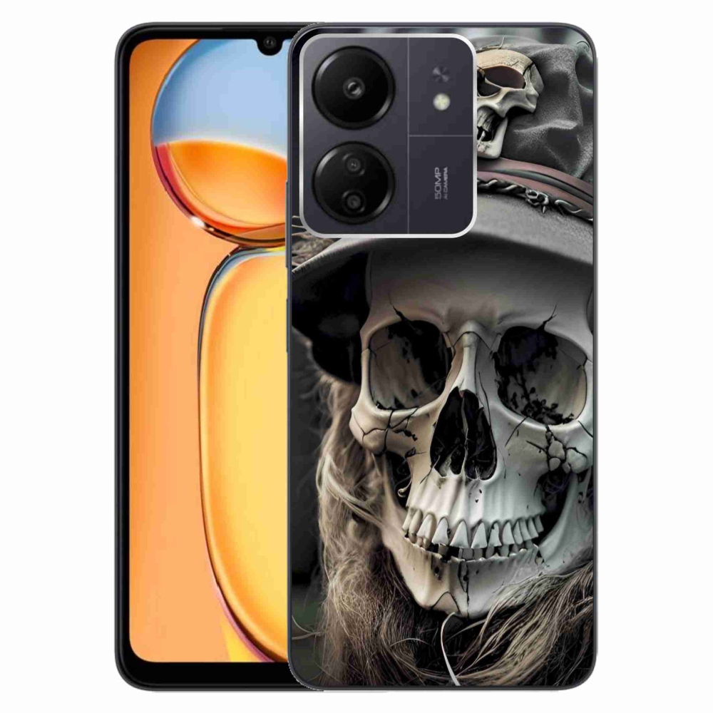 Gélový kryt mmCase na Xiaomi Poco C65/Redmi 13C - temná lebka