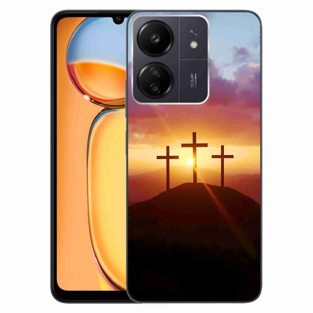 Gélový kryt mmCase na Xiaomi Poco C65/Redmi 13C - tri kríža