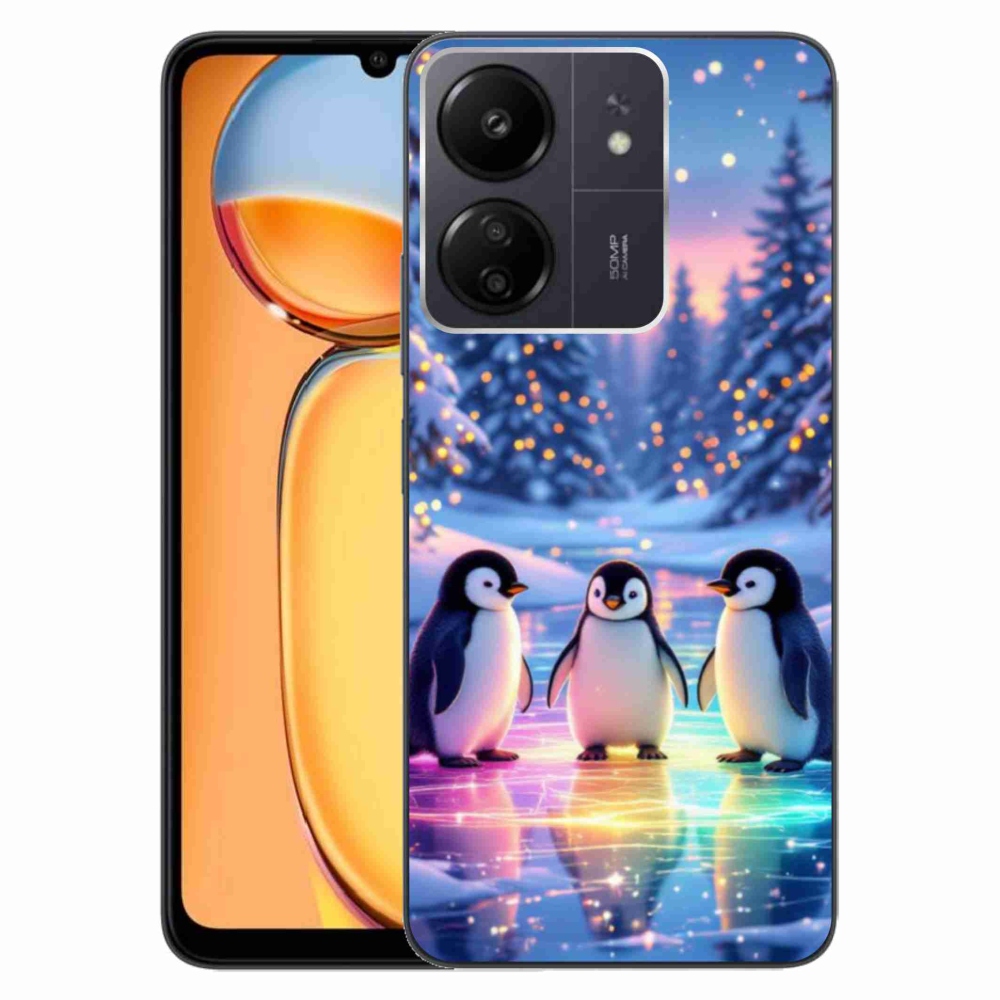 Gélový kryt mmCase na Xiaomi Poco C65/Redmi 13C - tučniaky