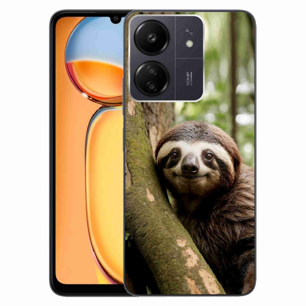 Gélový kryt mmCase na Xiaomi Poco C65/Redmi 13C - usmievavý leňochod