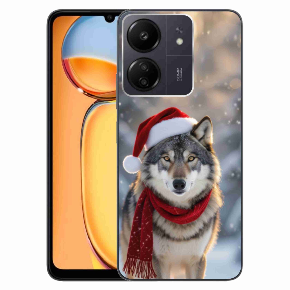 Gélový kryt mmCase na Xiaomi Poco C65/Redmi 13C - vianočný vlk