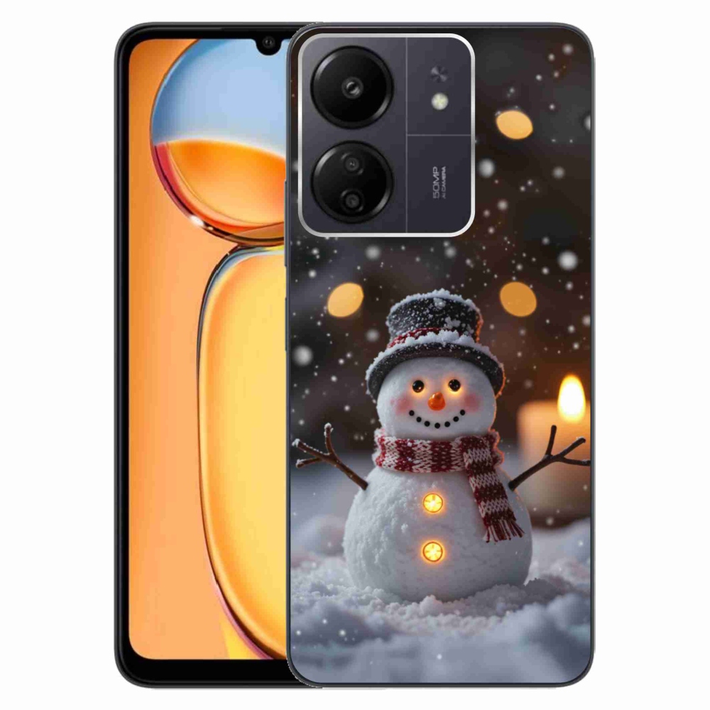 Gélový kryt mmCase na Xiaomi Poco C65/Redmi 13C - veselý snehuliak