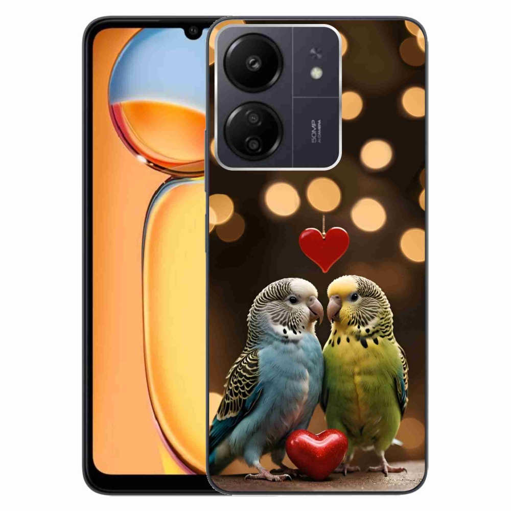 Gélový kryt mmCase na Xiaomi Poco C65/Redmi 13C - zamilovaní papagáje