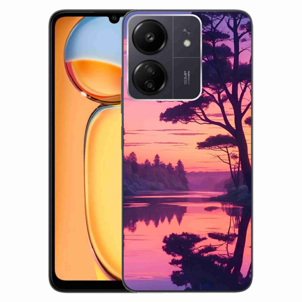 Gélový kryt mmCase na Xiaomi Poco C65/Redmi 13C - západ slnka nad jazerom