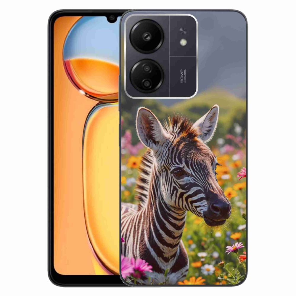 Gélový kryt mmCase na Xiaomi Poco C65/Redmi 13C - zebra na lúke