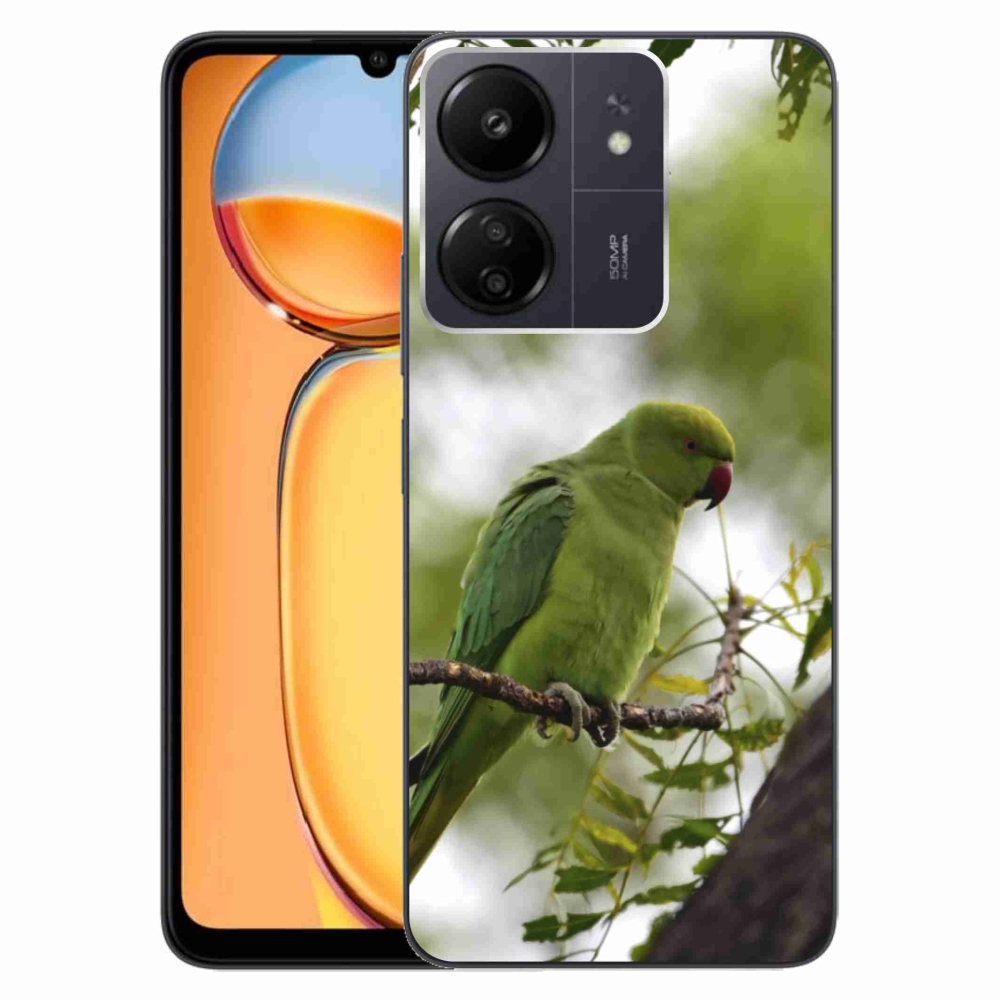 Gélový kryt mmCase na Xiaomi Poco C65/Redmi 13C - zelený papagáj