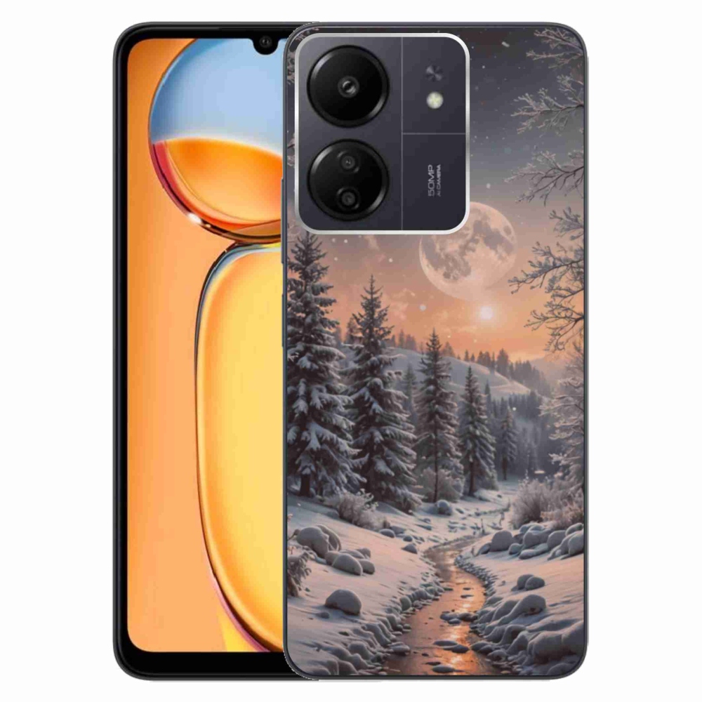 Gélový kryt mmCase na Xiaomi Poco C65/Redmi 13C - zimná krajina 2