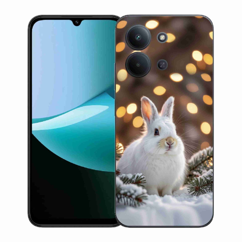 Gélový kryt mmCase na Xiaomi Poco C85 (171mm)/Redmi 15C (171mm) - biely zajac