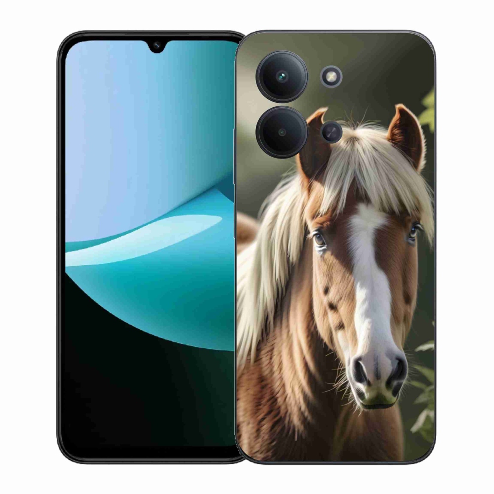 Gélový kryt mmCase na Xiaomi Poco C85 (171mm)/Redmi 15C (171mm) - kôň so svetlou hrivou