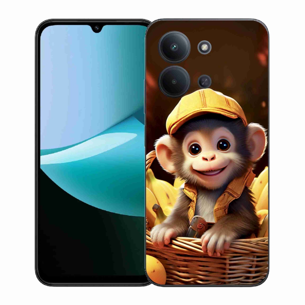 Gélový kryt mmCase na Xiaomi Poco C85 (171mm)/Redmi 15C (171mm) - opice v košíku