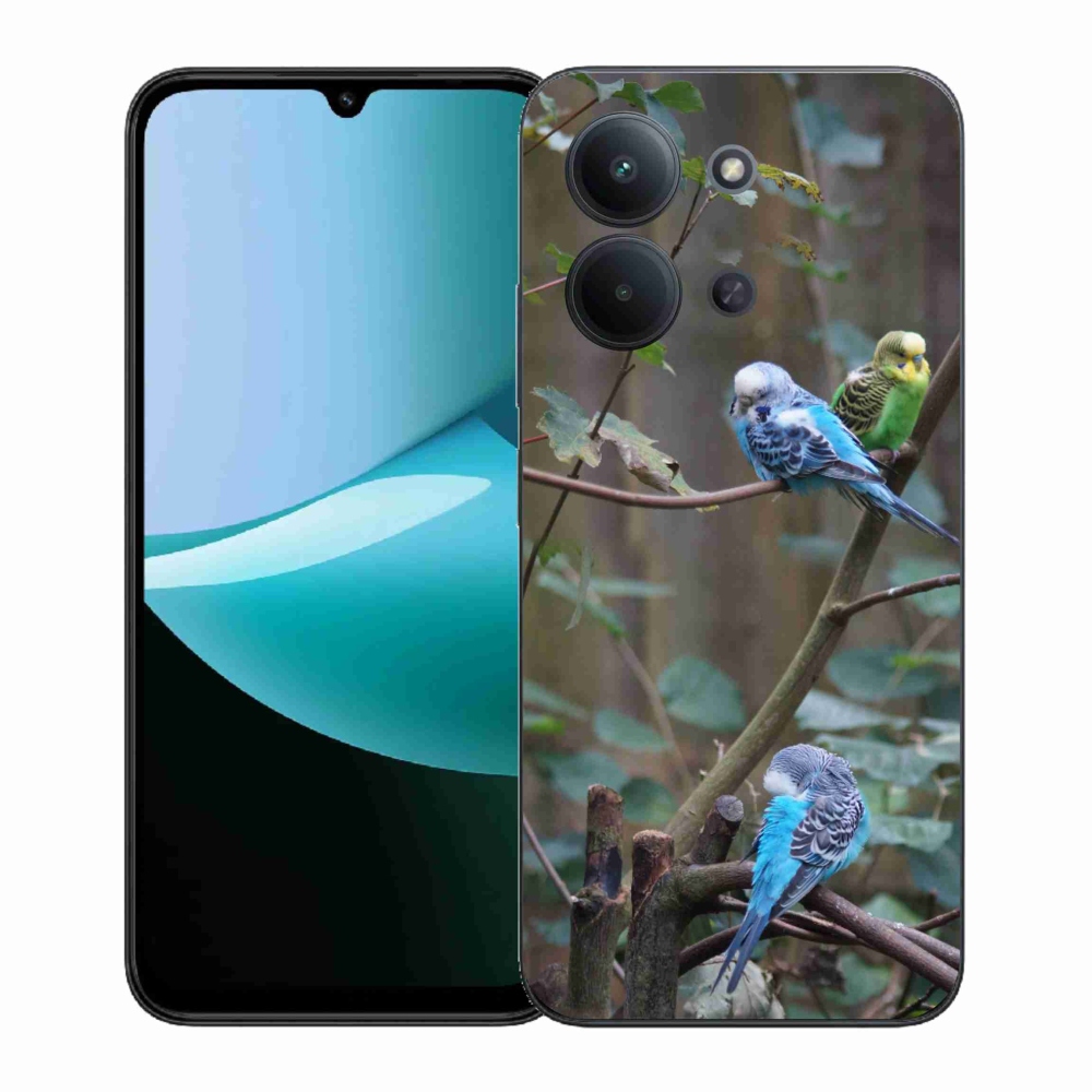 Gélový kryt mmCase na Xiaomi Poco C85 (171mm)/Redmi 15C (171mm) - papagáje na vetve