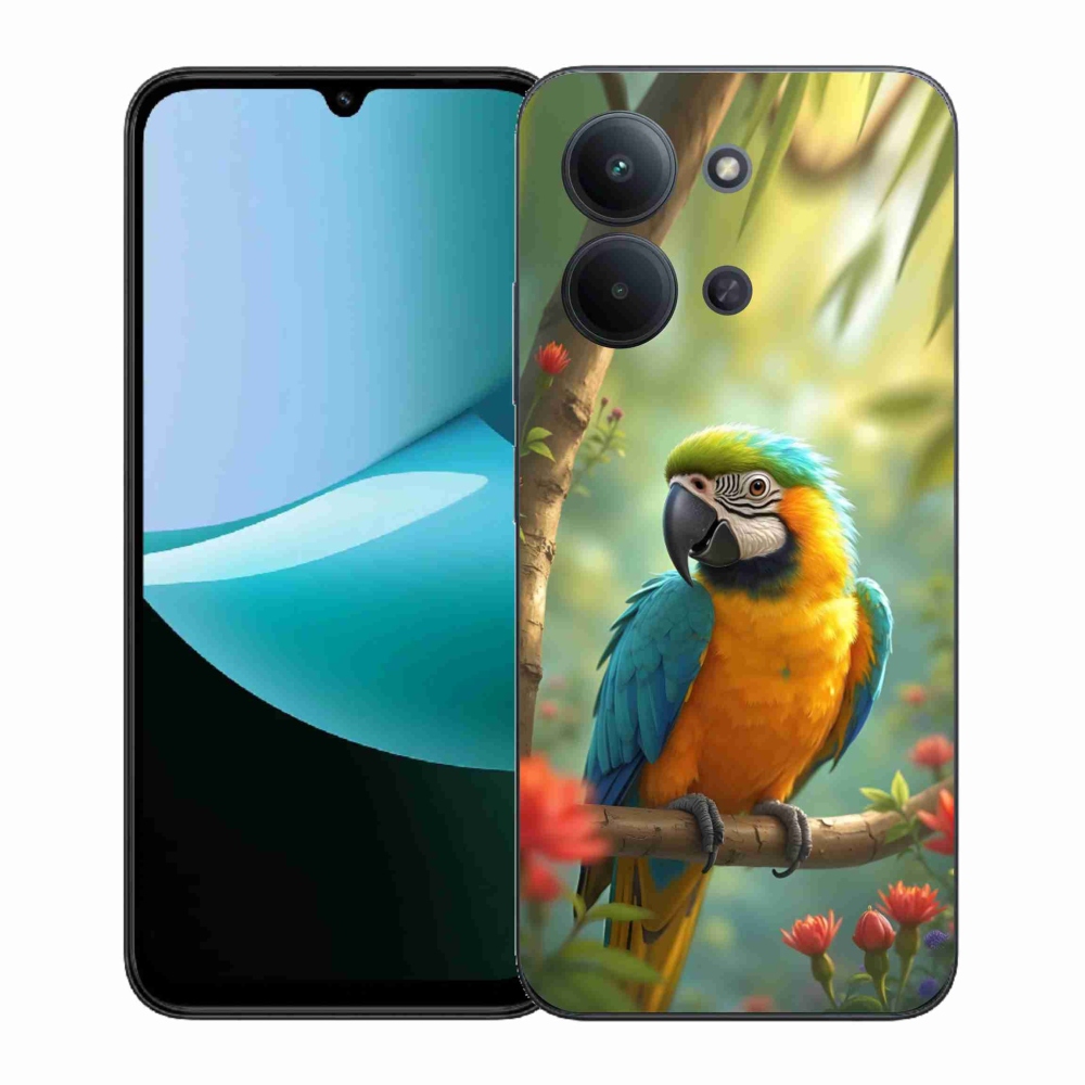 Gélový kryt mmCase na Xiaomi Poco C85 (171mm)/Redmi 15C (171mm) - papagáj ara modrožltá
