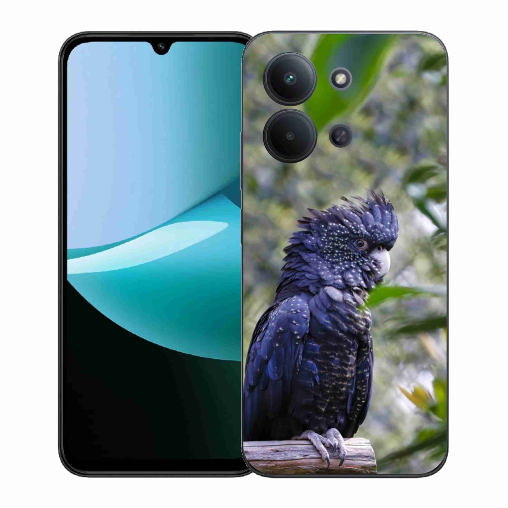 Gélový kryt mmCase na Xiaomi Poco C85 (171mm)/Redmi 15C (171mm) - papagáj kakadu čierny