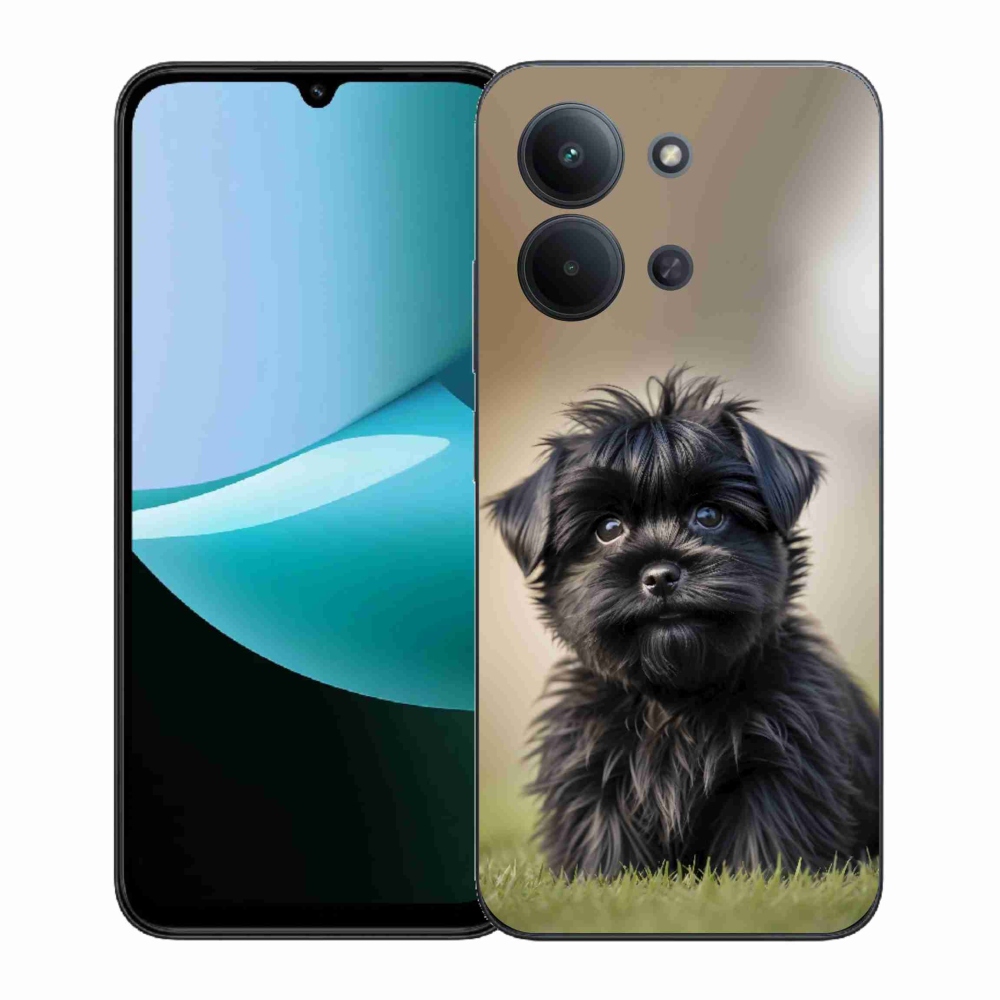 Gélový kryt mmCase na Xiaomi Poco C85 (171mm)/Redmi 15C (171mm) - roztomilý čierny psík