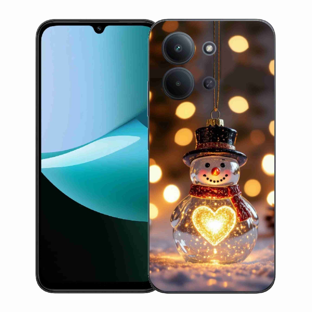 Gélový kryt mmCase na Xiaomi Poco C85 (171mm)/Redmi 15C (171mm) - svietiaci vianočný snehuliak