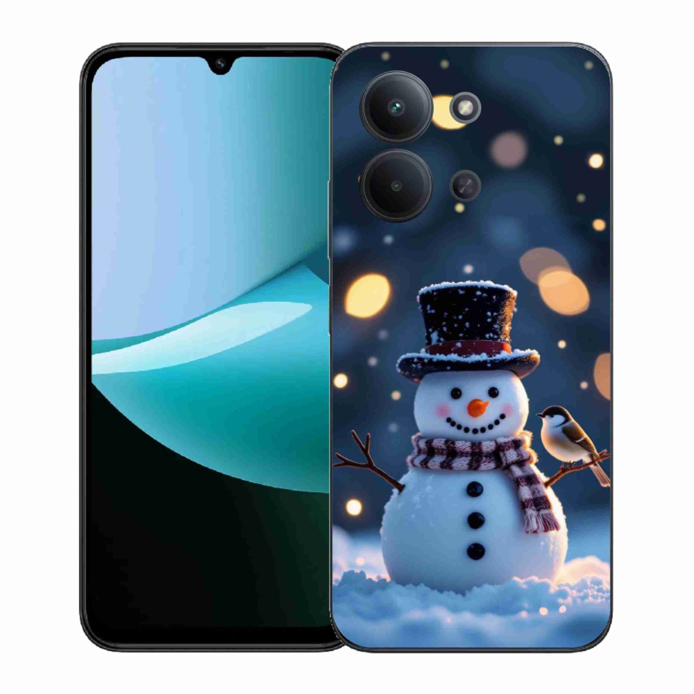 Gélový kryt mmCase na Xiaomi Poco C85 (171mm)/Redmi 15C (171mm) - vianočný snehuliak