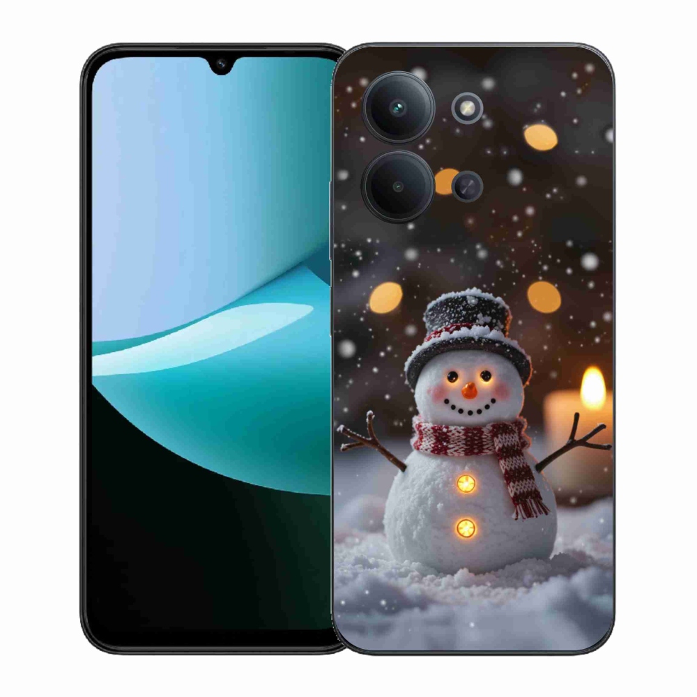 Gélový kryt mmCase na Xiaomi Poco C85 (171mm)/Redmi 15C (171mm) - veselý snehuliak