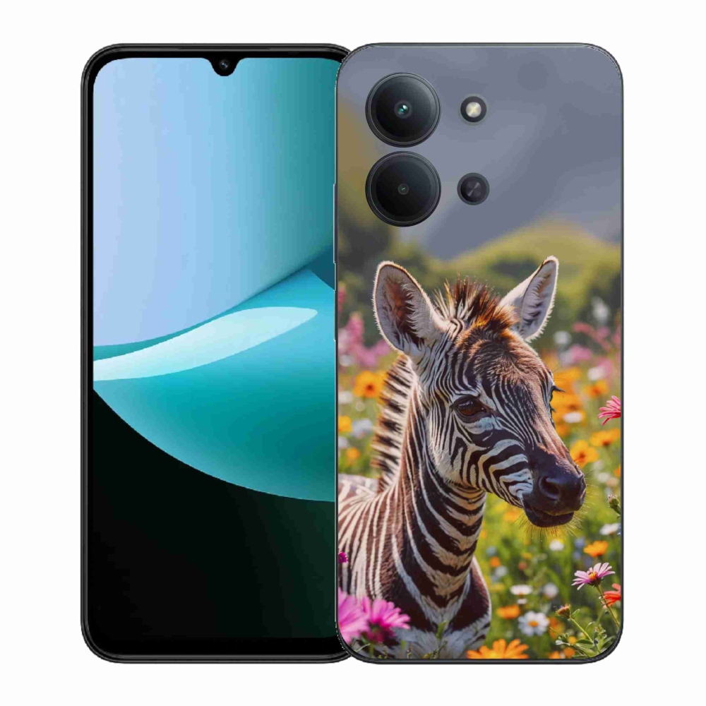 Gélový kryt mmCase na Xiaomi Poco C85 (171mm)/Redmi 15C (171mm) - zebra na lúke