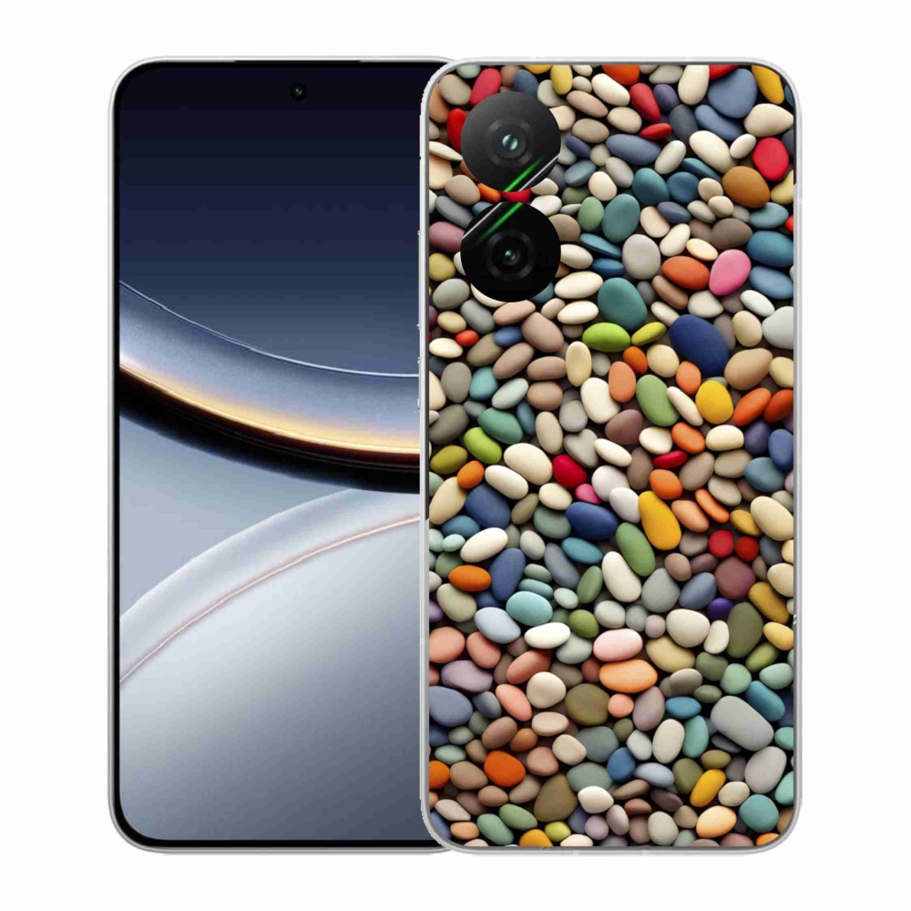 Gélový kryt mmCase na Xiaomi Poco F7 5G - farebné kamienky 2