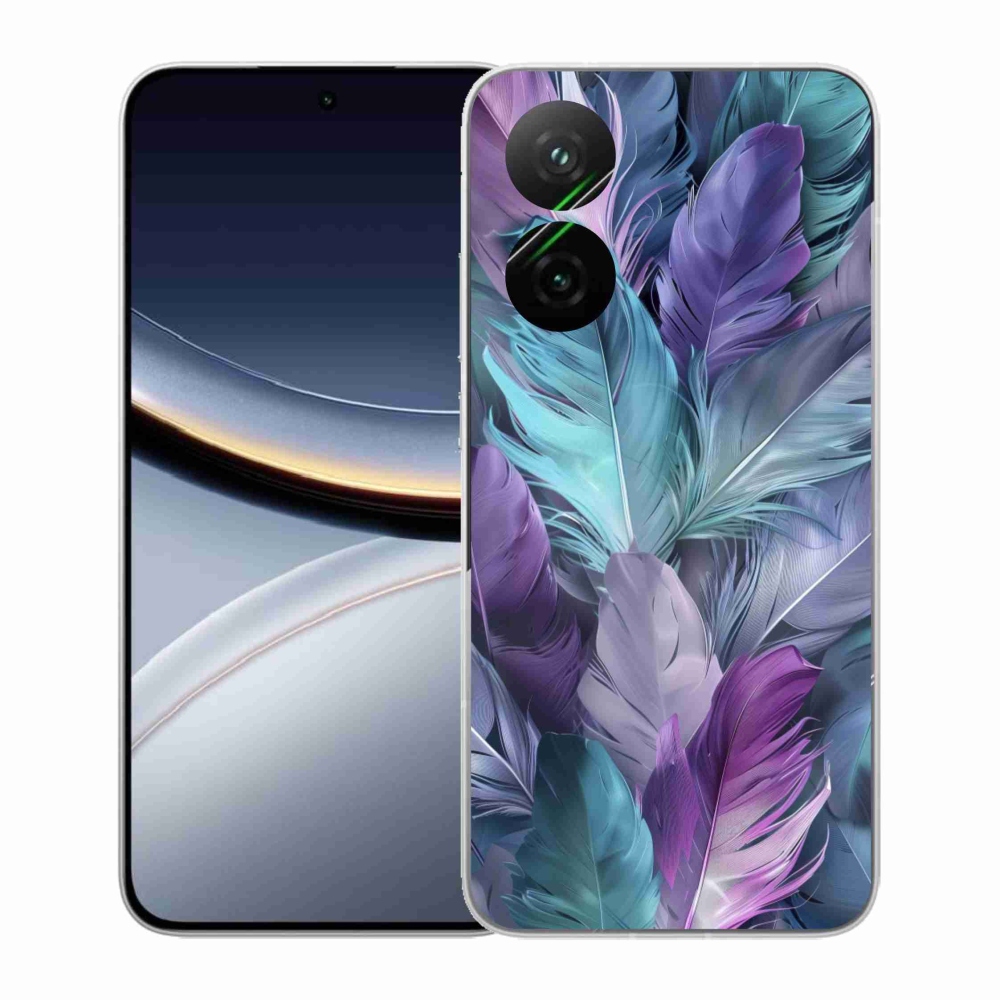 Gélový kryt mmCase na Xiaomi Poco F7 5G - farebné perie 2