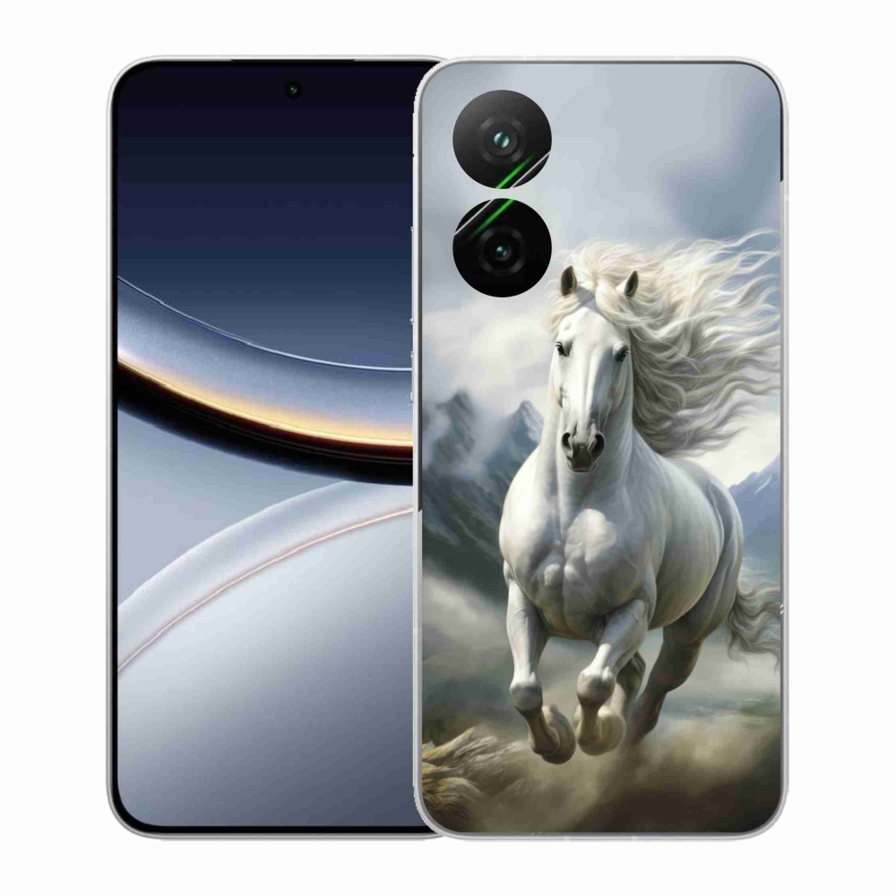 Gélový kryt mmCase na Xiaomi Poco F7 5G - bežiaci biely kôň 3