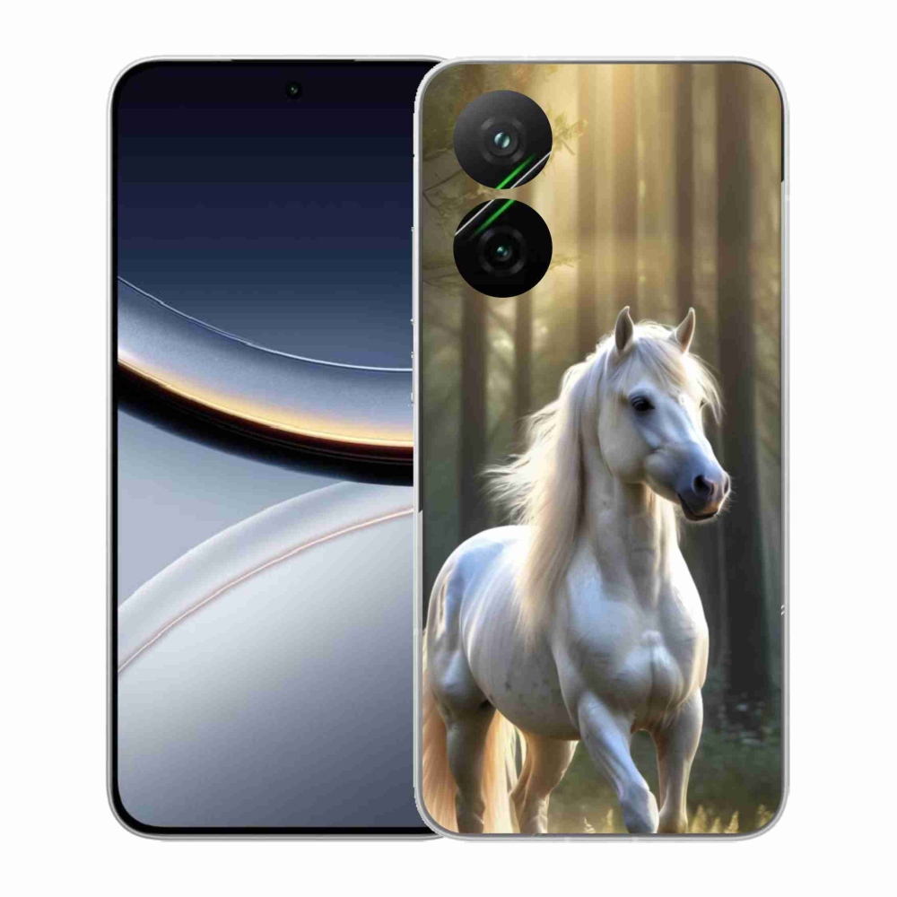 Gélový kryt mmCase na Xiaomi Poco F7 5G - biely kôň 3