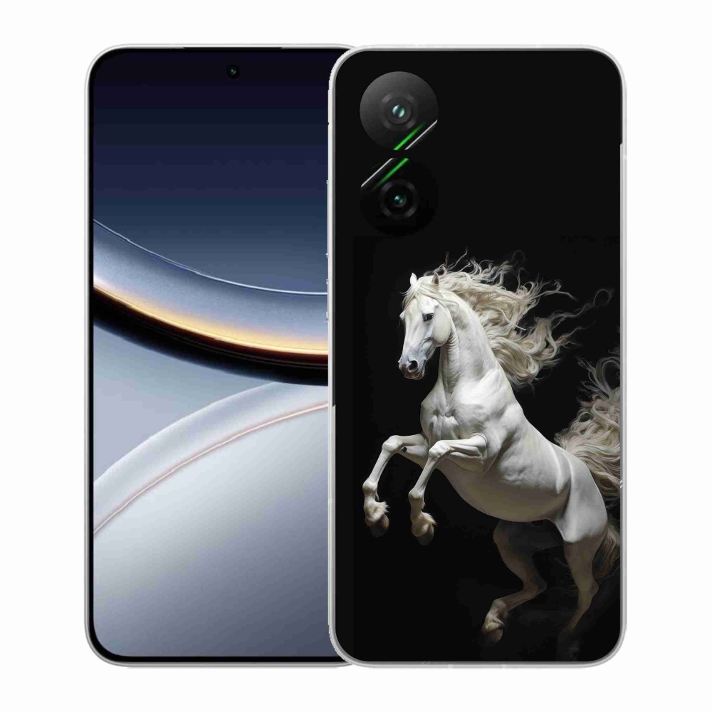 Gélový kryt mmCase na Xiaomi Poco F7 5G - biely kôň 4