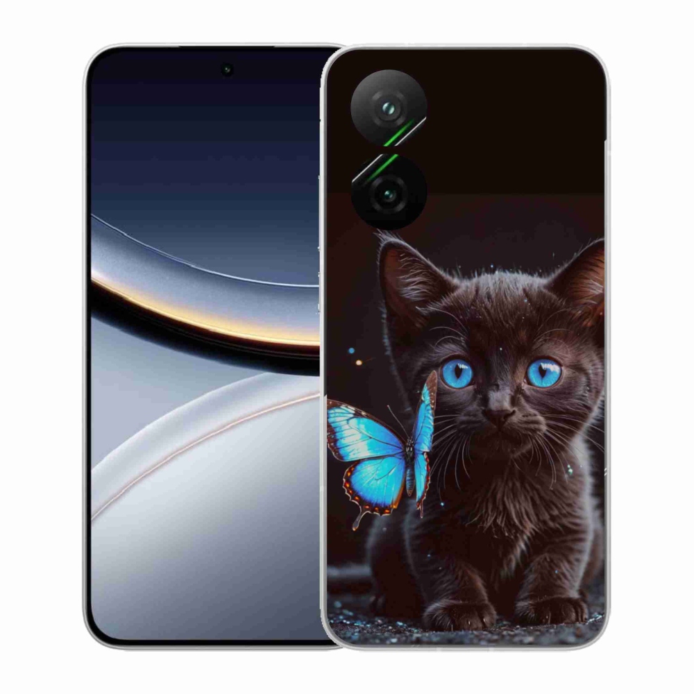 Gélový kryt mmCase na Xiaomi Poco F7 5G - čierne mačiatko 3