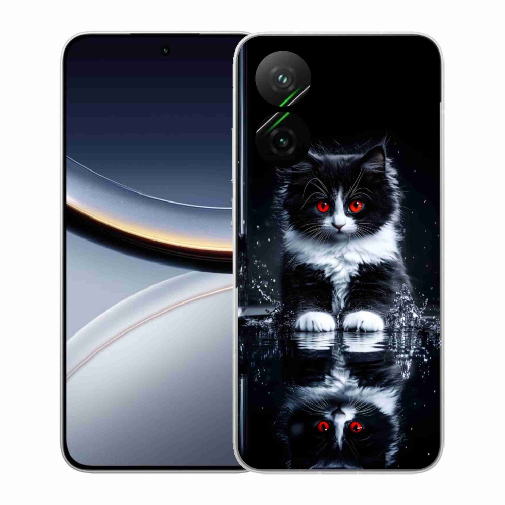 Gélový kryt mmCase na Xiaomi Poco F7 5G - čiernobiele mačiatko