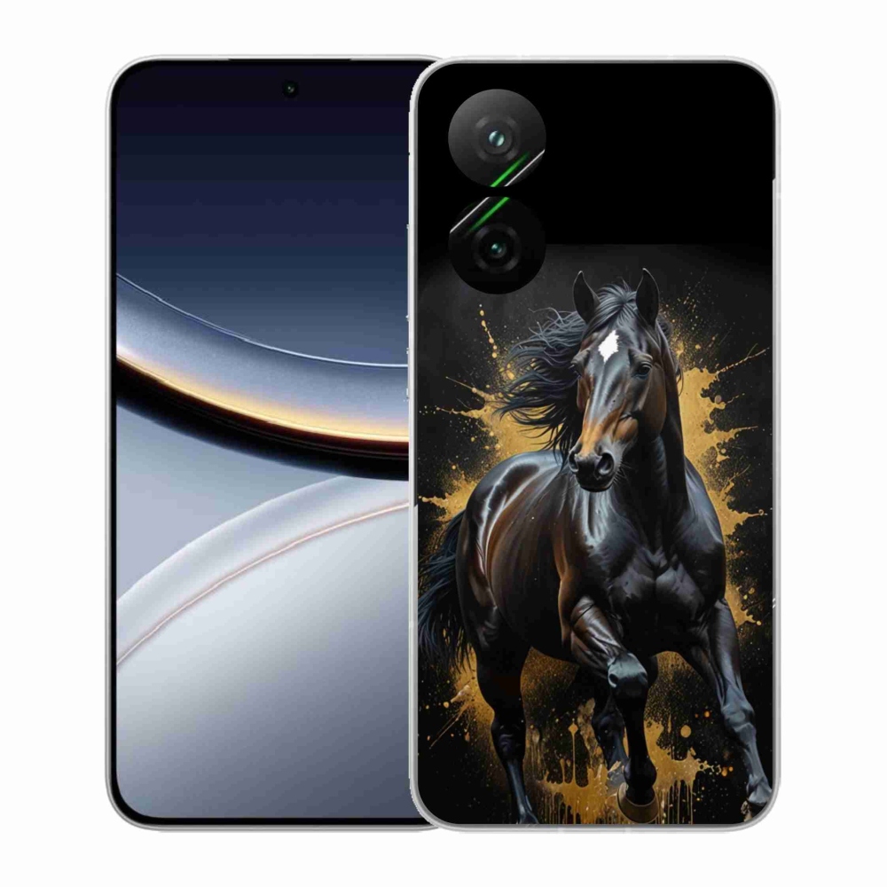 Gélový kryt mmCase na Xiaomi Poco F7 5G - elegantný čierny žrebec