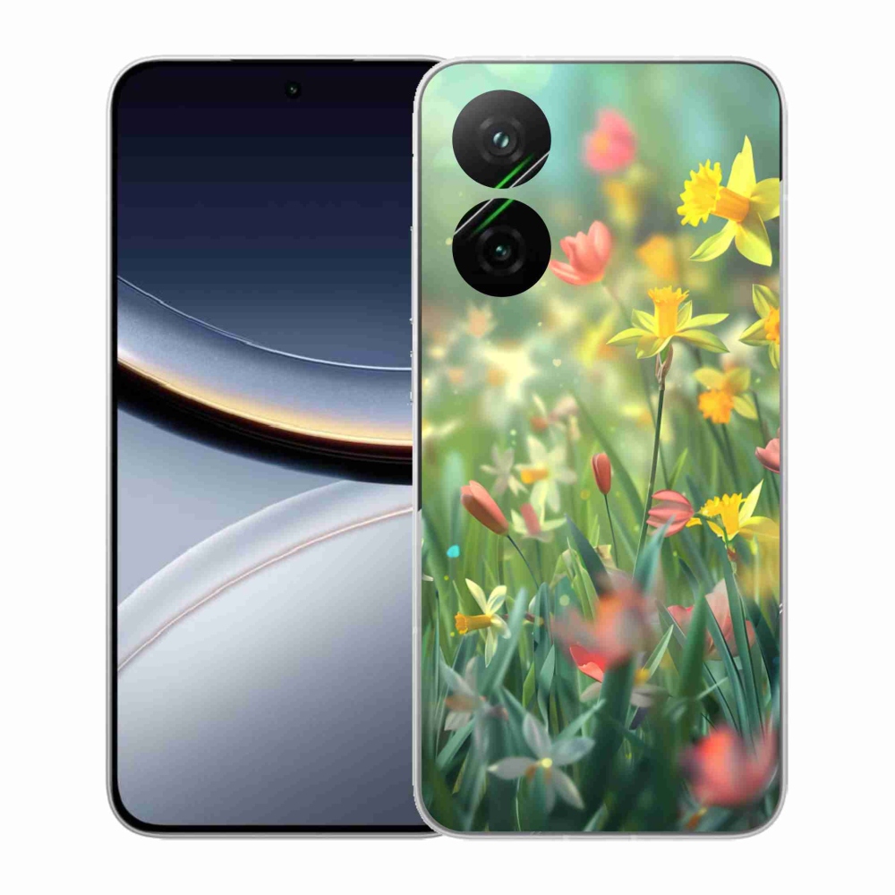 Gélový kryt mmCase na Xiaomi Poco F7 5G - jarné kvety