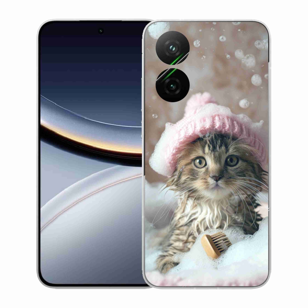 Gélový kryt mmCase na Xiaomi Poco F7 5G - mačiatko a kúpeľ