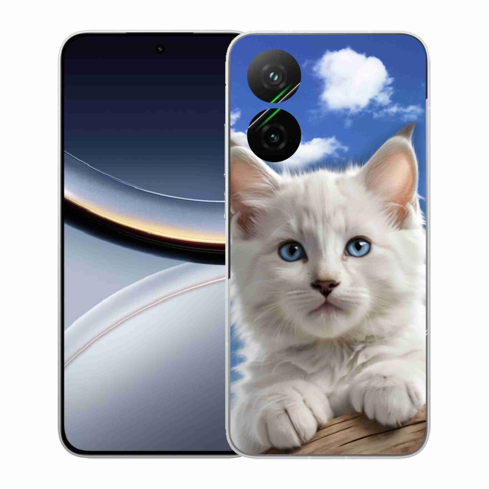 Gélový kryt mmCase na Xiaomi Poco F7 5G - mačiatko a oblaky