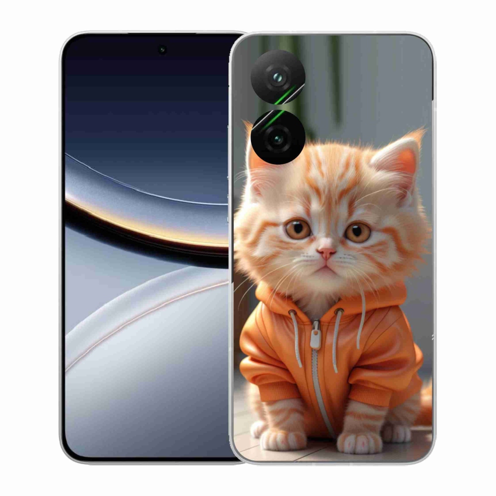 Gélový kryt mmCase na Xiaomi Poco F7 5G - mačiatko v mikine