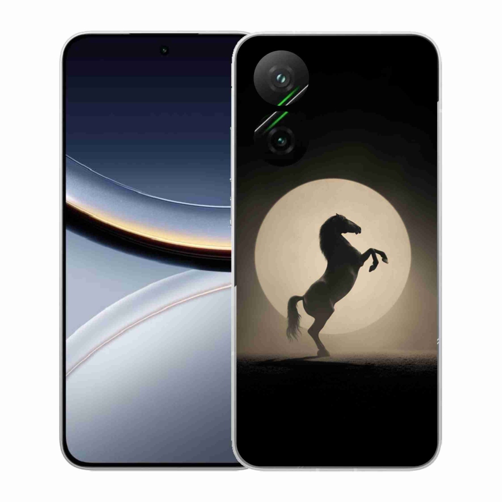 Gélový kryt mmCase na Xiaomi Poco F7 5G - kôň v siluete