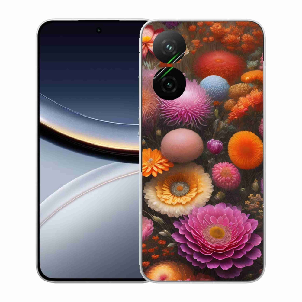 Gélový kryt mmCase na Xiaomi Poco F7 5G - kvetinová kompozícia