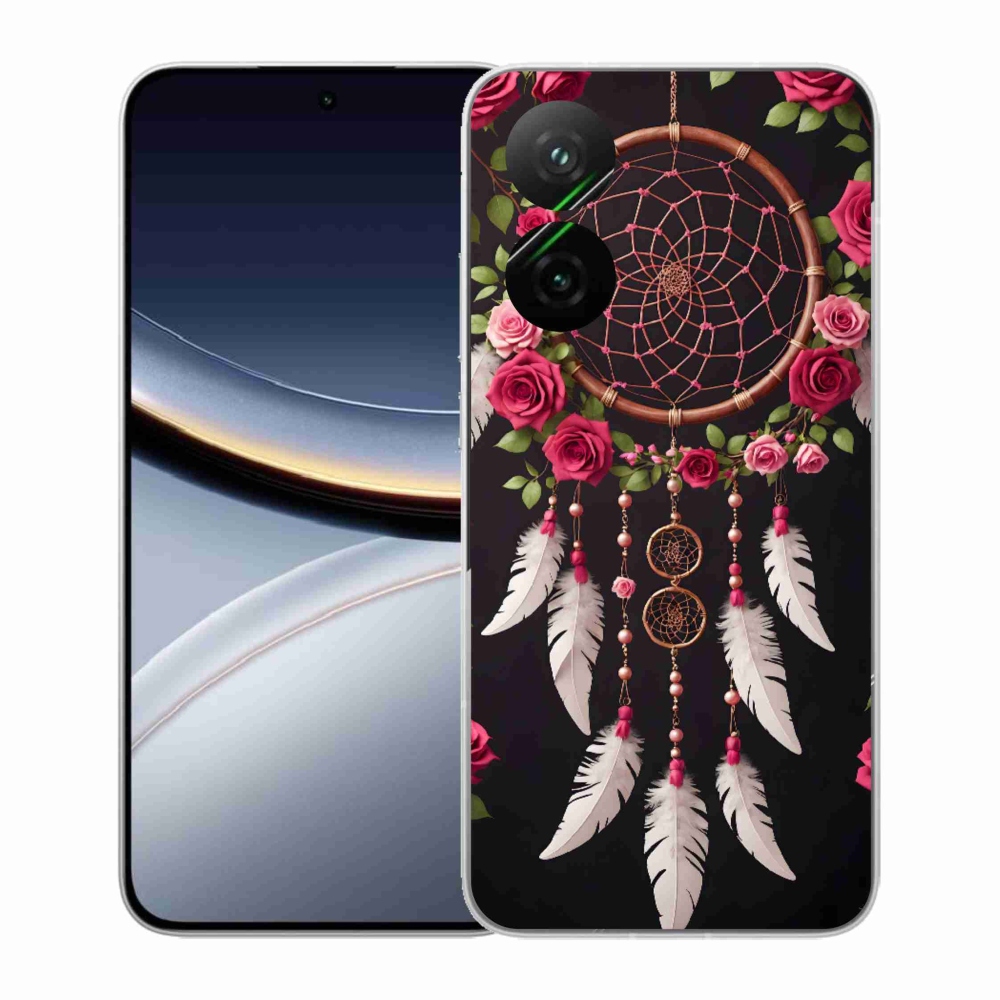 Gélový kryt mmCase na Xiaomi Poco F7 5G - lapač snov s ružami