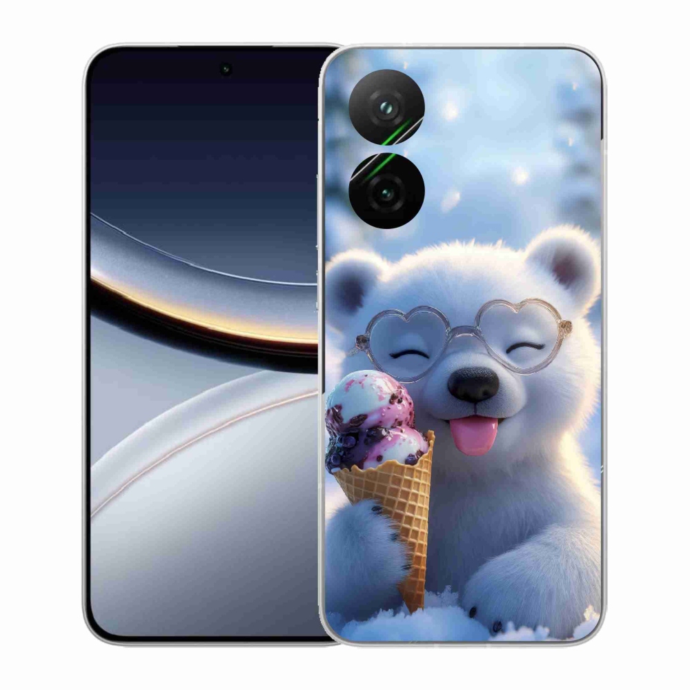 Gélový kryt mmCase na Xiaomi Poco F7 5G - medvedík so zmrzlinou