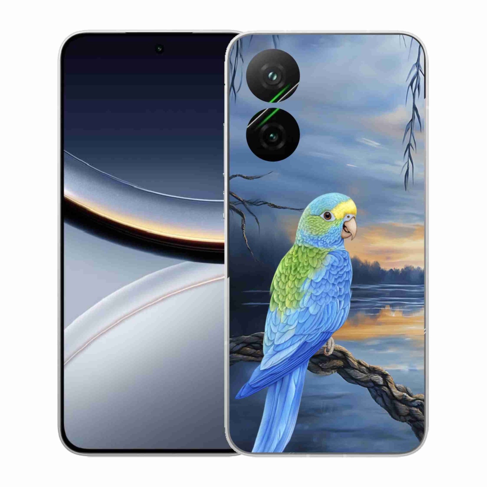 Gélový kryt mmCase na Xiaomi Poco F7 5G - modrý papagáj