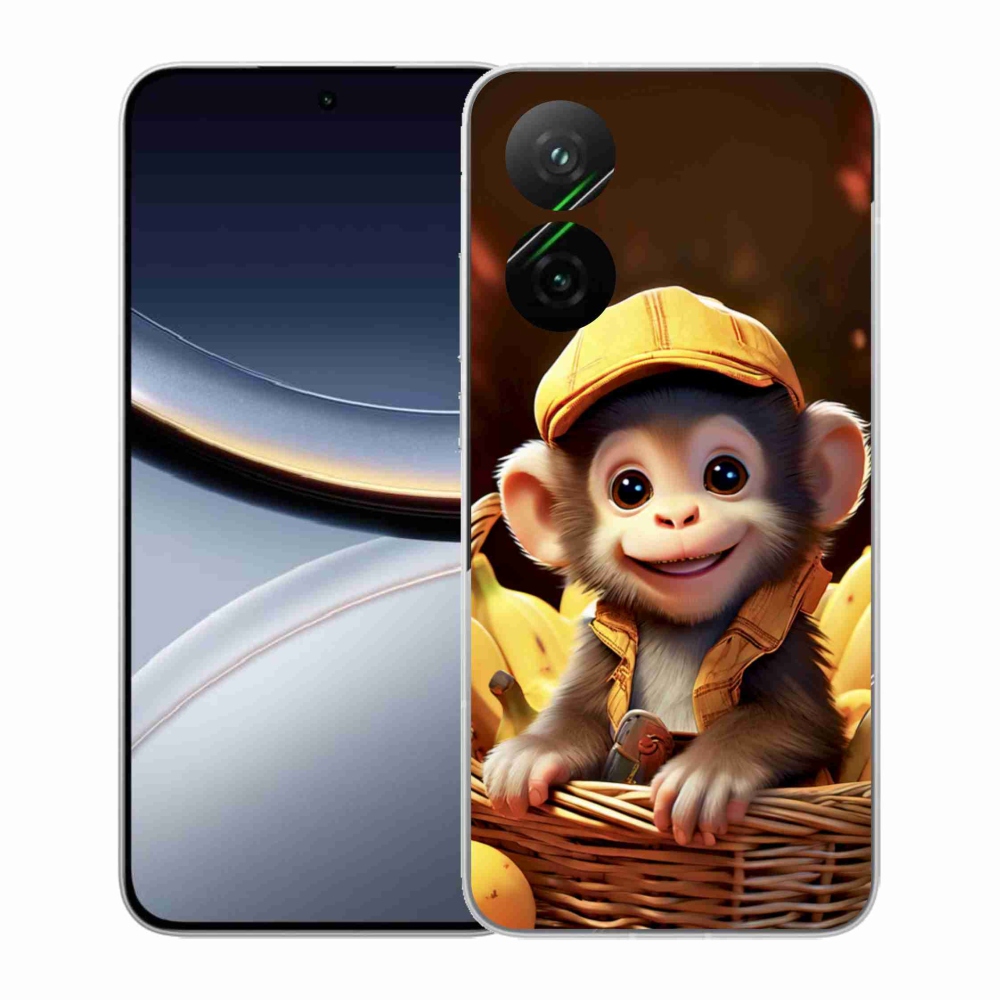 Gélový kryt mmCase na Xiaomi Poco F7 5G - opice v košíku