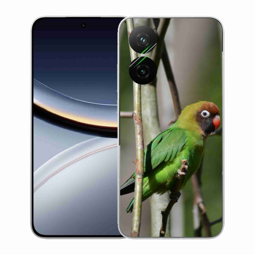 Gélový kryt mmCase na Xiaomi Poco F7 5G - papagáj agapornis