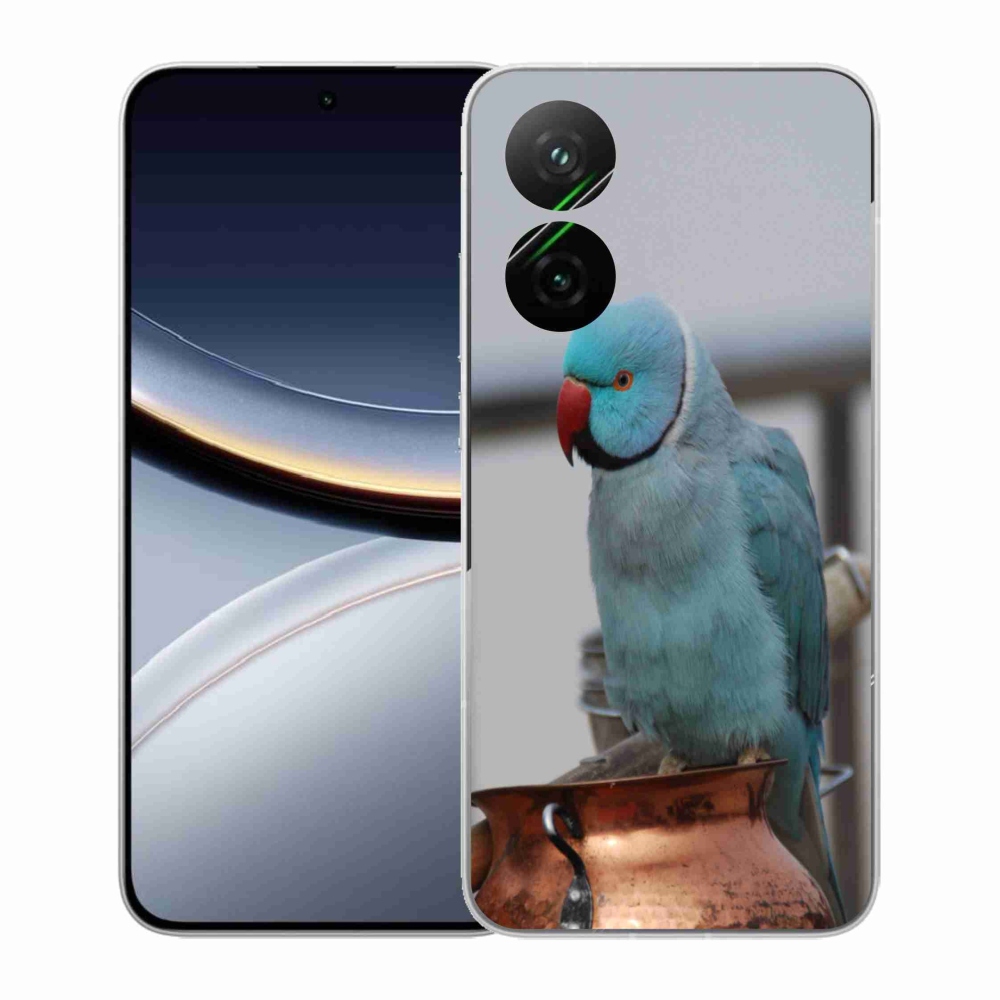 Gélový kryt mmCase na Xiaomi Poco F7 5G - papagáj alexander modrý