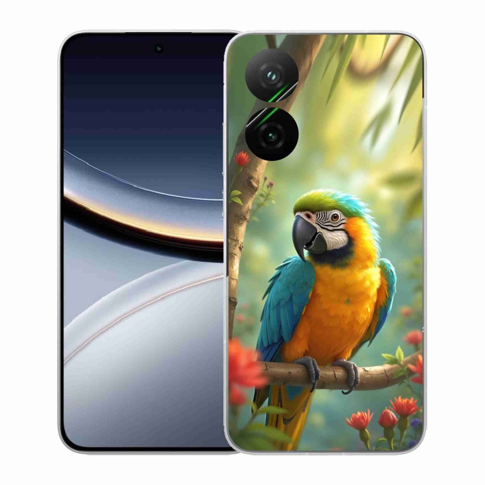 Gélový kryt mmCase na Xiaomi Poco F7 5G - papagáj ara modrožltá