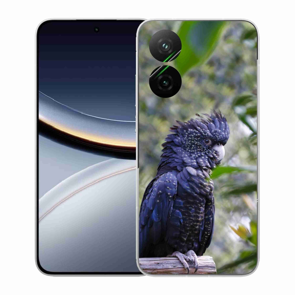 Gélový kryt mmCase na Xiaomi Poco F7 5G - papagáj kakadu čierny