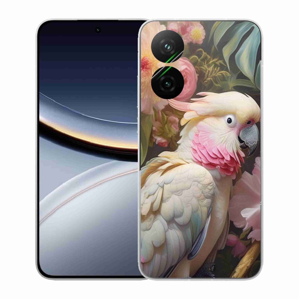 Gélový kryt mmCase na Xiaomi Poco F7 5G - papagáj kakadu ružový 2