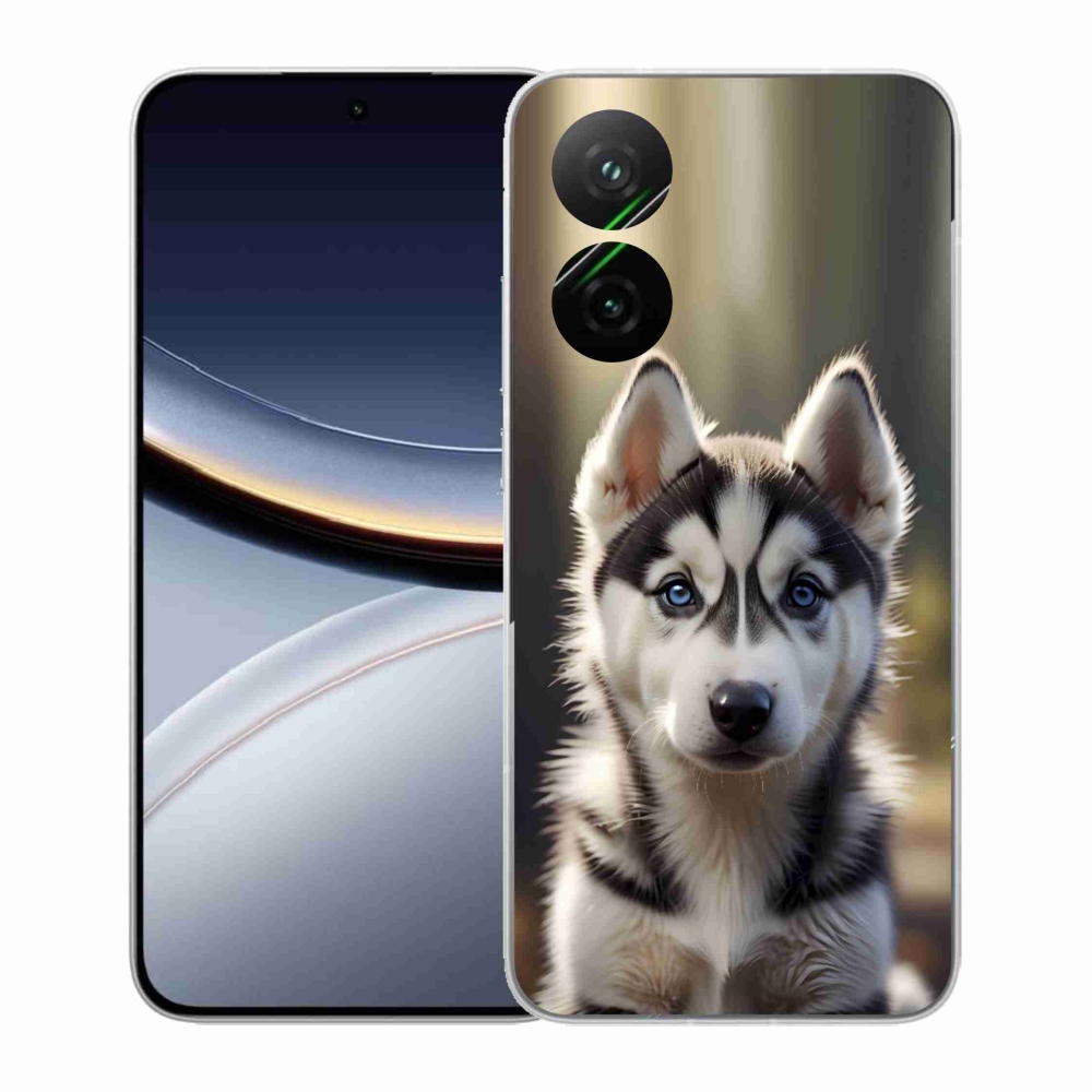 Gélový kryt mmCase na Xiaomi Poco F7 5G - roztomilý sibírsky husky