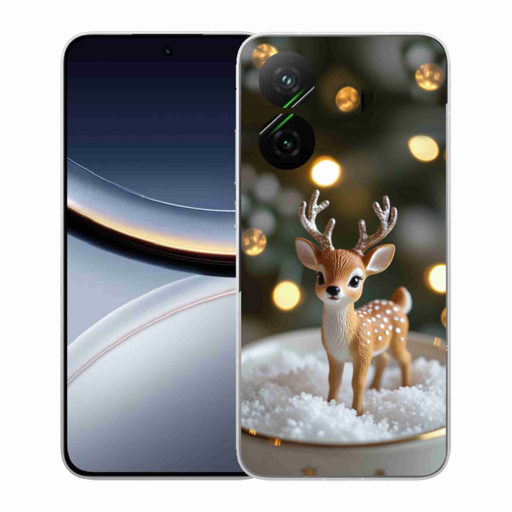 Gélový kryt mmCase na Xiaomi Poco F7 5G - roztomilý vianočný jeleň