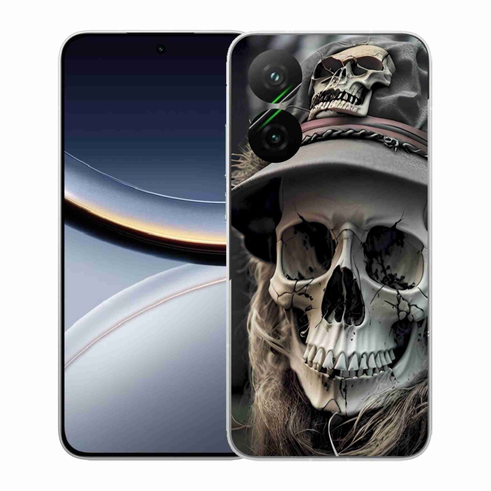 Gélový kryt mmCase na Xiaomi Poco F7 5G - temná lebka