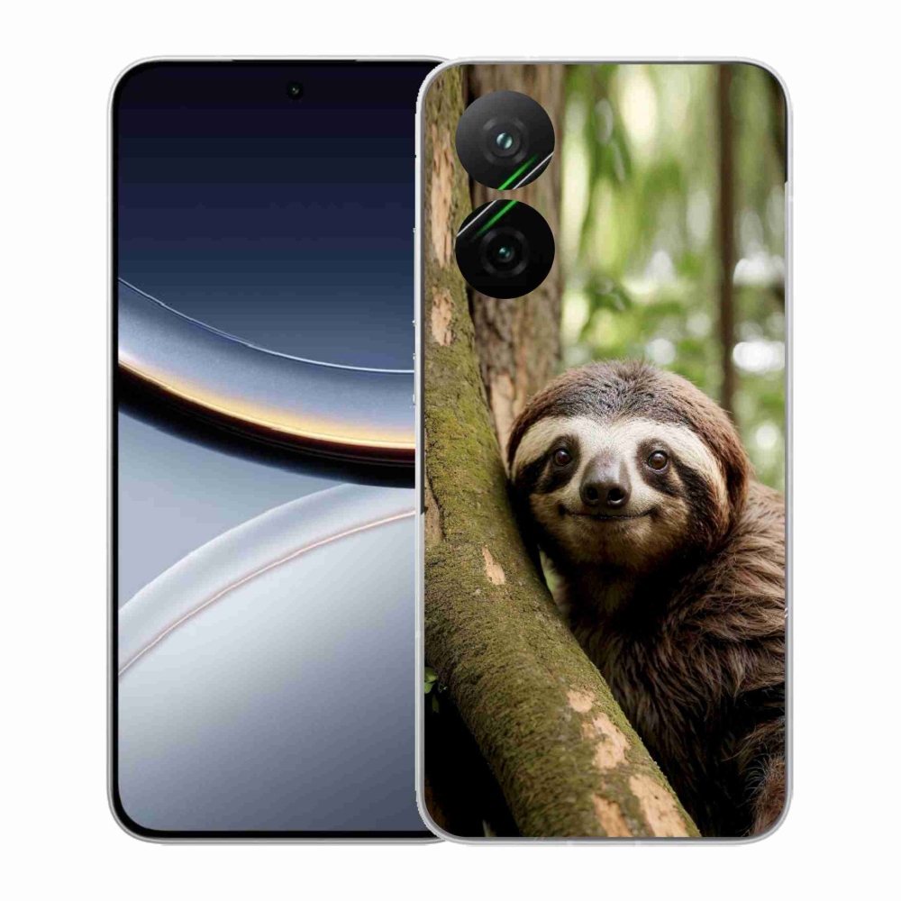 Gélový kryt mmCase na Xiaomi Poco F7 5G - usmievavý leňochod