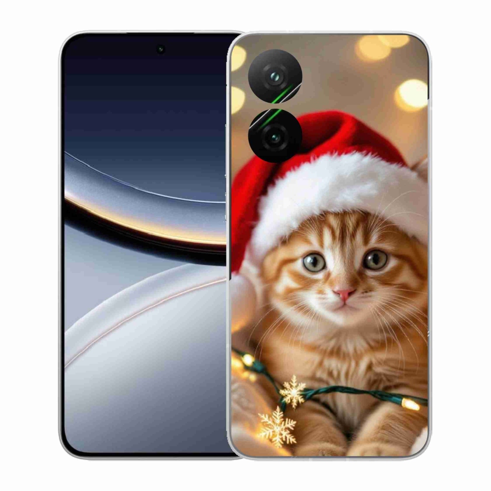 Gélový kryt mmCase na Xiaomi Poco F7 5G - vianočné mačiatko